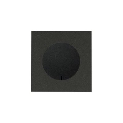 Simon 100 1-element IP44 panel: 1 power socket, black matt