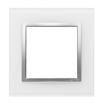 Simon 54 Nature single frame, glass, silver pearl