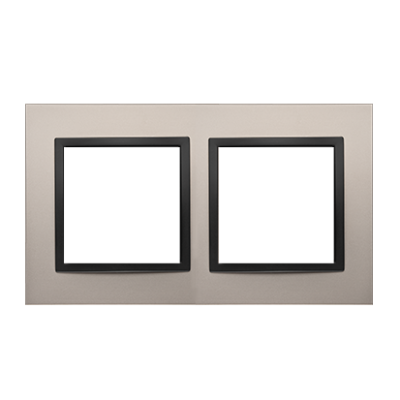 Simon 54 Nature double frame, metal, satin night
