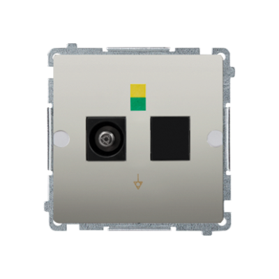 Simon Basic equipotential socket, satin, metallized