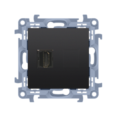 Simon 10 HDMI single socket, black matt