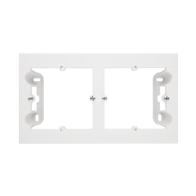 Simon 55 double surface mounted box, light gray matt