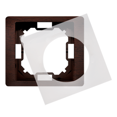 Simon Basic Neos IP 44 single frame, mahogany metallic
