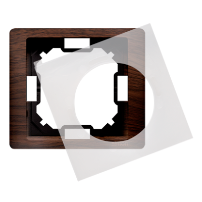 Simon Basic Neos IP 44 single frame, oak metallic