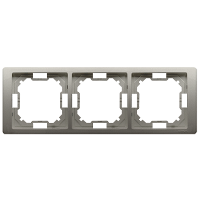 Simon Basic Neos triple frame, satin, metallized