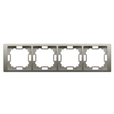 Simon Basic Neos quadruple frame, satin, metallized