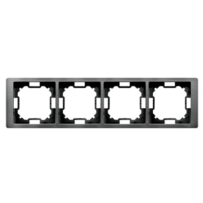 Simon Basic Neos quadruple frame, titanium metallic