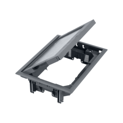 Floor box, FB, Rectangular, 8×K45, 297×216mm, IK08, grey