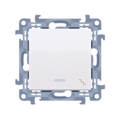 Simon 10 two-way switch with LED illumination, 10AX, white