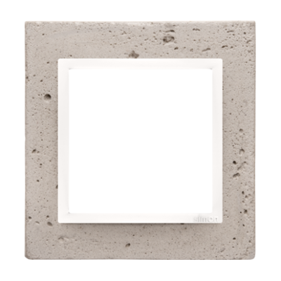 Simon 54 Nature single concrete frame, light concr/white