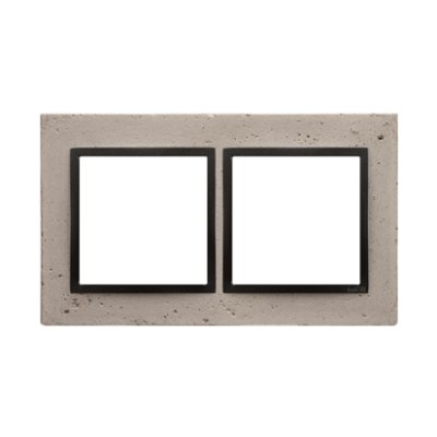 Simon 54 Nature double concrete frame, light concr/anthracite