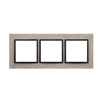 Simon 54 Nature triple concrete frame, light concr/anthracite