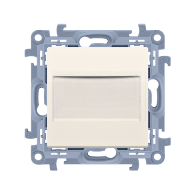 Simon 10 blind element with metal support, cream white/electro white