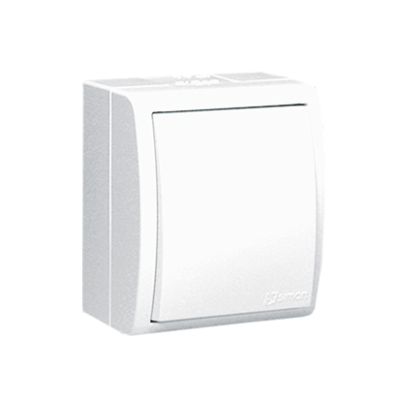 Simon Aquarius splash-proof intermediate switch with indicator light, IP54, 10AX, Screw, white