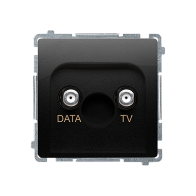 Simon Basic TV-DATA aerial socket, atten.: 5dB, black matt