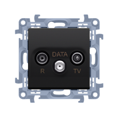 Simon 10 r-TV-DATA lizdas, silpninimas: 10 dB, matinė juoda