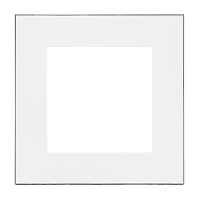 Simon 55 single frame, chrome base, white
