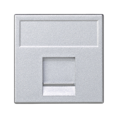 IT/telephone plague, K45, Keystone, Single Flat Universal With cover, 45×45mm, aluminum