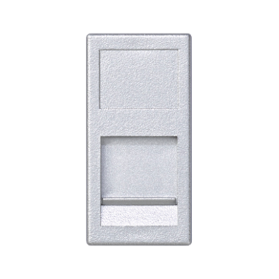 IT/telephone plague, K45, Keystone, Single Flat Universal With cover, 45×22.5mm, aluminum