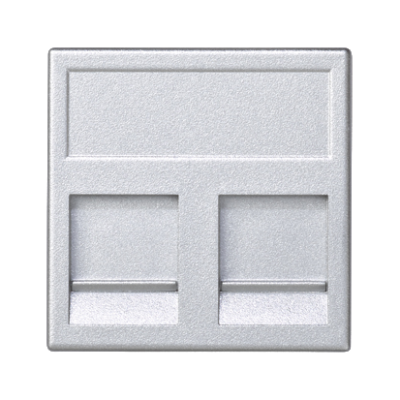 IT/telephone plague, K45, Keystone, Double Flat Universal With covers, 45×45mm, aluminum