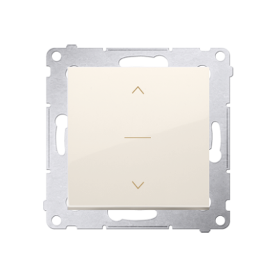 Simon 54 three positions (1-0-2) single roller blind switch, 10A, cream white/electro white