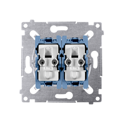 Simon 54 double intermediate switch, (Mechanism), 10AX, quick connection, n/A
