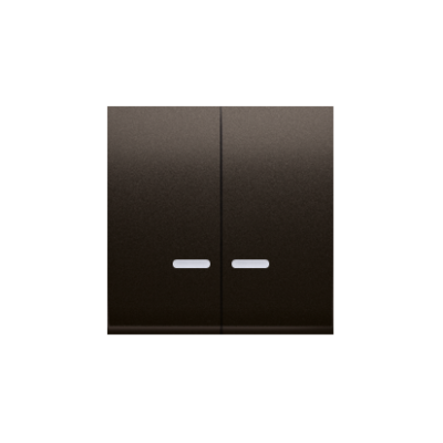 Simon 54 double rocker for illuminated mechanisms: SW6/2XLM, SW7/2XM, SW6P1M, bronze matt, metalic