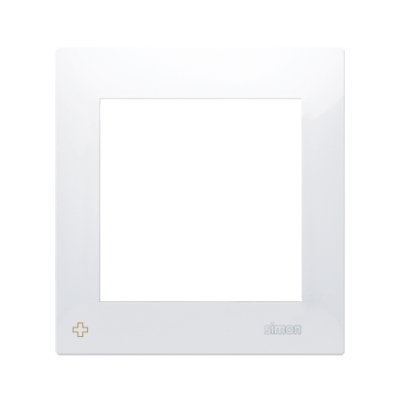 Simon 54 Premium single frame for plasterboard boxes, antibacterial white