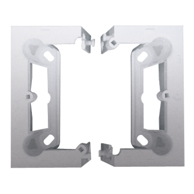Simon 54 Premium single surface mounted box - for assembly, silver matt, metalic