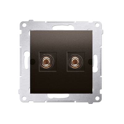 Simon 54 loudspeaker socket, bronze matt, metalic