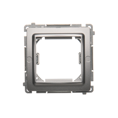 Simon Basic pereinamasis adapteris, skirtas 45x45 mm jungties tipui, matinis sidabras, metalizuotas