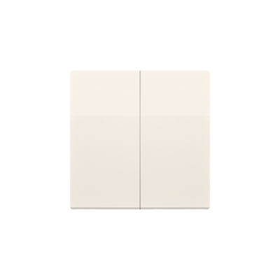 Simon 10 double button for switches and push buttons, cream white/electro white