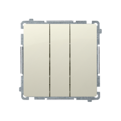 BASIC triple push button, (module), 10AX, quick connection, beige