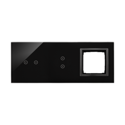 Simon 54 Touch touch panel 3 modules, Modul 1: 2 horizontal touch fields, Module 2: 2 vertical touch fields, Module 3: space for Simon 54 module, Fixing: horizontal, frozen lava