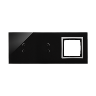 Simon 54 Touch touch panel 3 modules, Modul 1: 2 vertical touch fields, Module 2: 2 vertical touch fields, Module 3: space for Simon 54 module, Fixing: horizontal, lunar lava