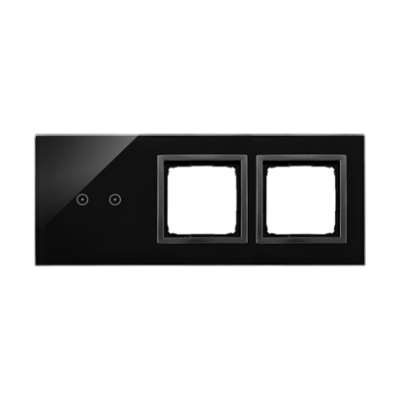 Simon 54 Touch touch panel 3 modules, Modul 1: 2 horizontal touch fields, Module 2: space for Simon 54 module, Module 3: space for Simon 54 module, Fixing: horizontal, frozen lava