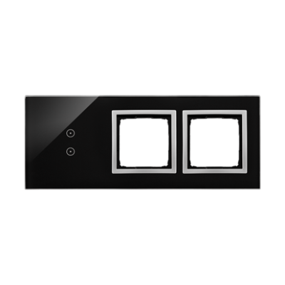 Simon 54 Touch touch panel 3 modules, Modul 1: 2 vertical touch fields, Module 2: space for Simon 54 module, Module 3: space for Simon 54 module, Fixing: horizontal, lunar lava