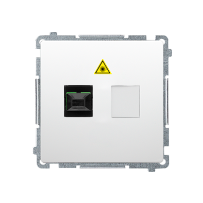 Simon Basic single fiber optic socket, white