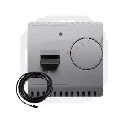 Simon Basic temperature regultor with outer sensor, inox, metallized