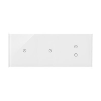 Touch panel 3 modules, Modul 1: 1 touch field, Module 2: 1 touch field, Module 3: 2 vertical touch fields, Fixing: horizontal