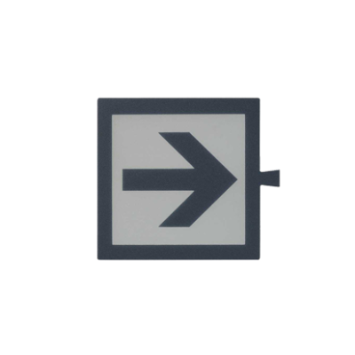 END OF PRODUCTION - AVAILABLE UNTIL STOCK LASTS, pictogram "Arrow" with graphite background for illuminated rocker