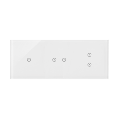 Touch panel 3 modules, Modul 1: 1 touch field, Module 2: 2 horizontal touch fields, Module 3: 2 vertical touch fields, Fixing: horizontal