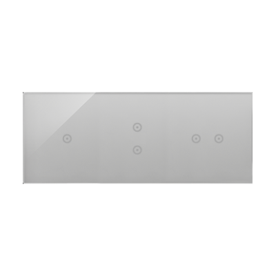 Simon 54 Touch touch panel 3 modules, Modul 1: 1 touch field, Module 2: 2 vertical touch fields, Module 3: 2 horizontal touch fields, Fixing: horizontal, silver mist