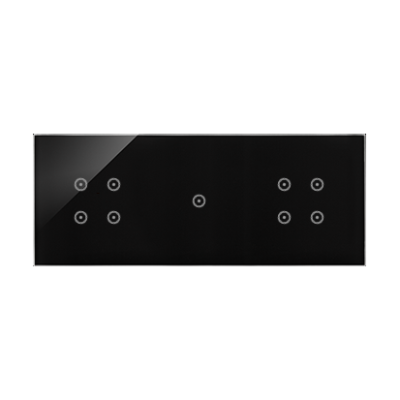 Simon 54 Touch touch panel 3 modules, Modul 1: 4 touch fields, Module 2: 1 touch field, Module 3: 4 touch fields, Fixing: horizontal, frozen lava