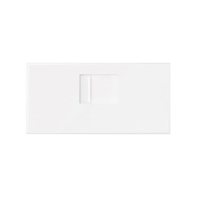 Simon 100 cover for voice and data with dust cover for 1 RJ45 connector, white matt