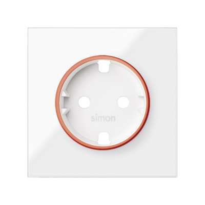 Cover with red ring for German socket outlet