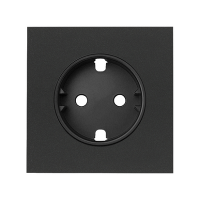 Simon 100 cover for German socket outlet, black matt