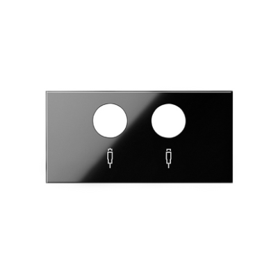 Simon 100 cover for R/TV+SAT inductive sockets, Prod. name: R/TV+SAT, black