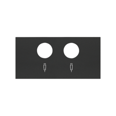 Simon 100 cover for R/TV+SAT inductive sockets, Prod. name: R/TV+SAT, black matt