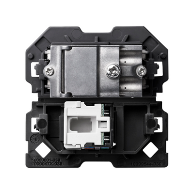 Simon 100 r/TV-SAT jungties lizdas + kompiuterio RJ45 kat. 6 (mechanizmas, be montavimo rėmo), Produkto pavadinimas: R/TV+SAT+RJ45